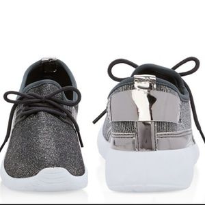 Mirrored Metallic Strap Sneakers nwot